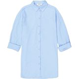 GARCIA - Halflange Blouse - Blauw - Viscose en Linnenmix