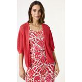 GARCIA - Vest - Rood - 55% Katoen - Openvallend met Pofmouwen