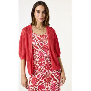 GARCIA - Vest - Rood - 55% Katoen - Openvallend met Pofmouwen