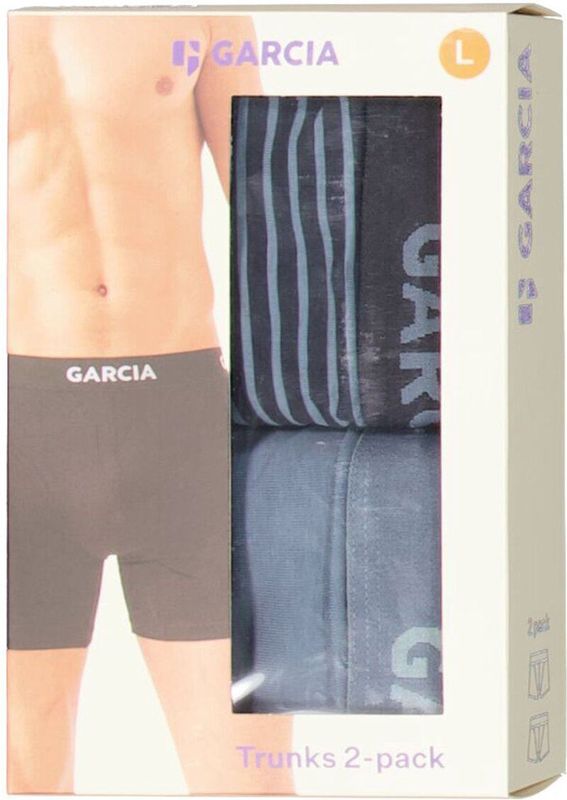 GARCIA - Boxershorts - Blauw - 2-Pack - Katoen/Elastaan