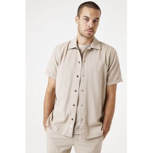 GARCIA - Overhemd - Bruin - 100% Katoen - Korte Mouwen