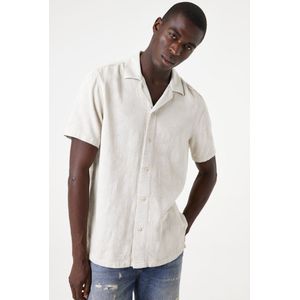 GARCIA Heren Overhemd - Bruin - Katoen - Korte Mouwen - Regular Fit