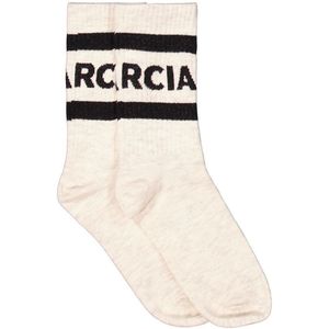 GARCIA - Enkelsokken - Wit - Met Gekleurde Strepen en Glitter