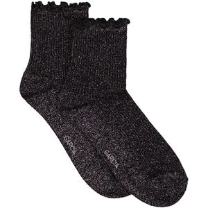 GARCIA - Sokken - Zwart - Katoen met Glitter en Ruffle Rand