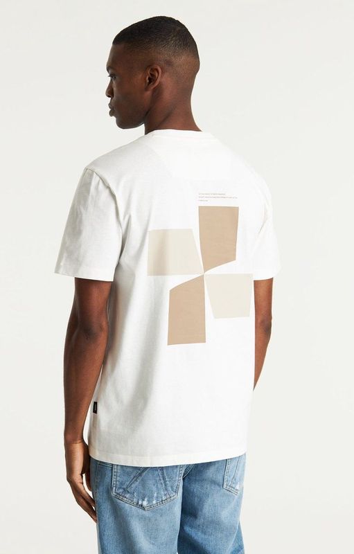 T-shirt - Motiefprint - Jersey - Ronde Hals - Kwartmouw