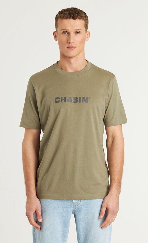 CHASIN' - Duell Tee - Longsleeve - Donkergrijs / Olijfgroen