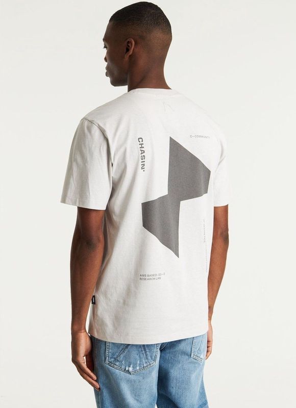 CHASIN' - Motan - T-shirt - Lichtgrijs - Katoen - Korte Mouwen