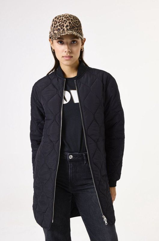 GARCIA - Licht Gewatteerde Bomberjas - Zwart - Winterjas