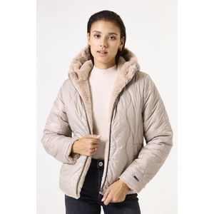 GARCIA - Omkeerbare Jas - Bruin - Imitatiebont - Polyester