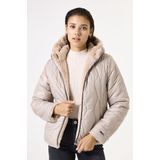 GARCIA - Omkeerbare Jas - Bruin - Imitatiebont - Polyester