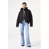 GARCIA - Cropped Pufferjas - Zwart - Dames - Waterafstotend