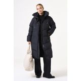 Garcia - GJ500905-60 - Damesjas - Zwart - Pufferdesign - Lange Lengte