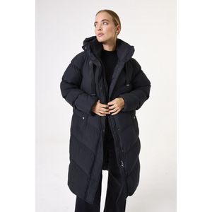 Garcia - GJ500905-60 - Damesjas - Zwart - Pufferdesign - Lange Lengte