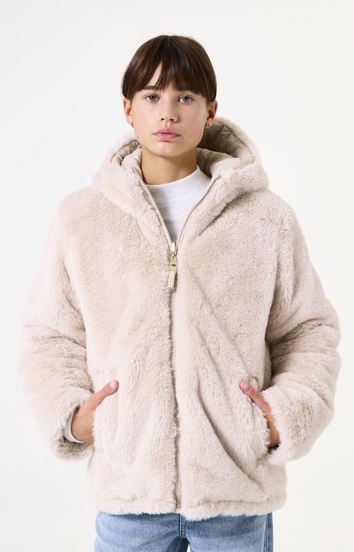 GARCIA - Jas - Wit - Imitatiebont - Waterafstotend - Capuchon