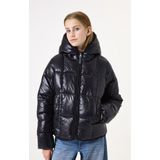 GARCIA - Gewatteerde Pufferjas - Zwart - Meisjes - Met Capuchon