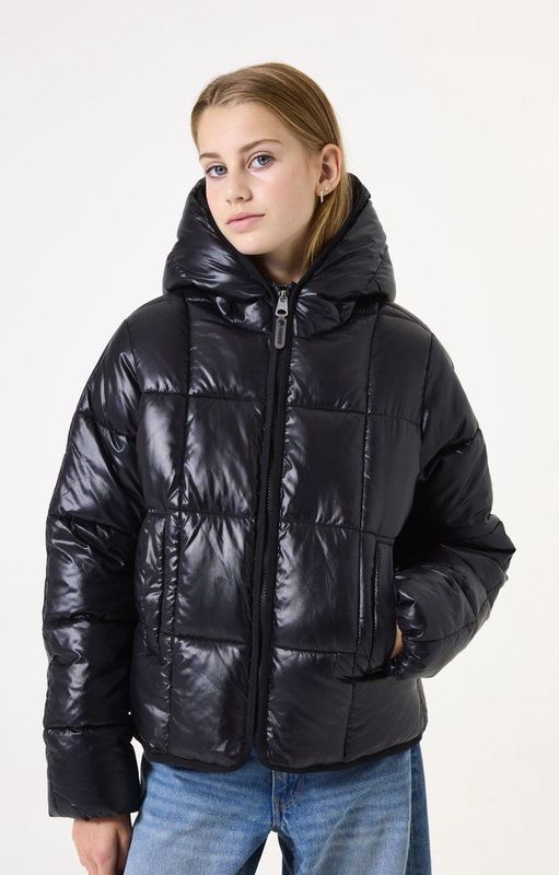 GARCIA - Gewatteerde Pufferjas - Zwart - Meisjes - Met Capuchon