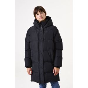 GARCIA - Meisjes Jas - Zwart - Gewatteerde Puffer met Capuchon - Waterafstotend