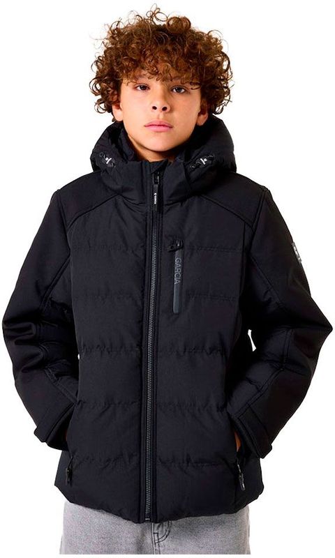 GARCIA - Softshell Pufferjas - Zwart - Jongens - Waterafstotend