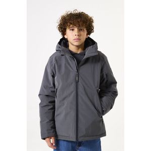 GARCIA - Gewatteerde Jas - Grijs - Met Capuchon - Waterafstotend