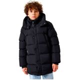 GARCIA - Halflange Gewatteerde Puffer - Jas - Zwart