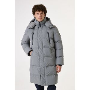 GARCIA - Gewatteerde Puffer - Grijs - Heren Jas - Met Verstelbare Capuchon