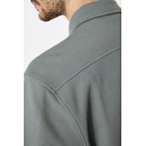 GARCIA Overhemd - Groen - Korte Mouw - Waffelstructuur - 59% Katoen