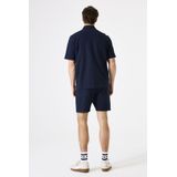 GARCIA Overhemd - Blauw - Korte Mouw - Waffelstructuur - 59% Katoen