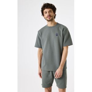 Garcia - Waffle T-shirt - Korte Mouwen - Ronde Hals - Katoenmix