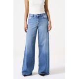 GARCIA - Celia - Jeans - Blauw - Wide Fit - 5-Pocket - High Waist