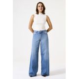 GARCIA - Celia - Jeans - Blauw - Wide Fit - 5-Pocket - High Waist