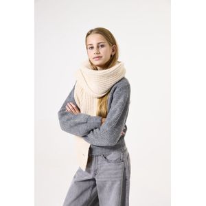 GARCIA - Sjaal - Wit - Polyester/Wol/Elastaan - Ruime Afmeting