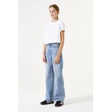 GARCIA Ilvy Jeans - Blauw - Straight Fit - High Waist - 5-Pocket