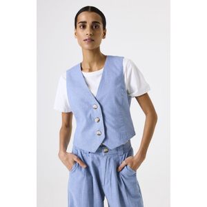 GARCIA - Gilet - Blauw - Katoenen Chambray
