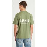 CHASIN' Shirt 'Mayor'  lichtgroen / wit