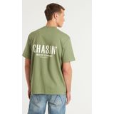CHASIN' Shirt 'Mayor'  lichtgroen / wit