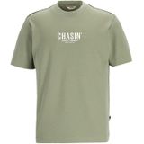 CHASIN' Shirt 'Mayor'  lichtgroen / wit
