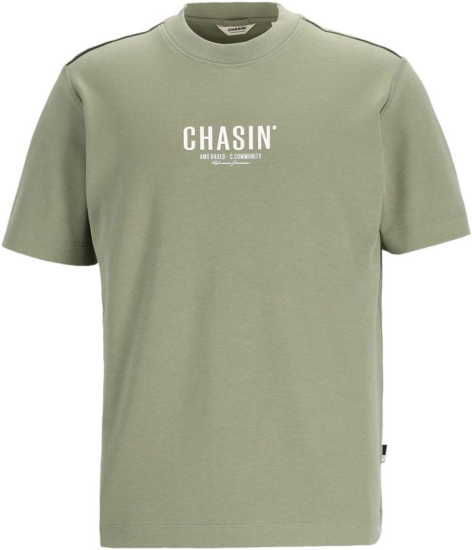 CHASIN' Shirt 'Mayor'  lichtgroen / wit