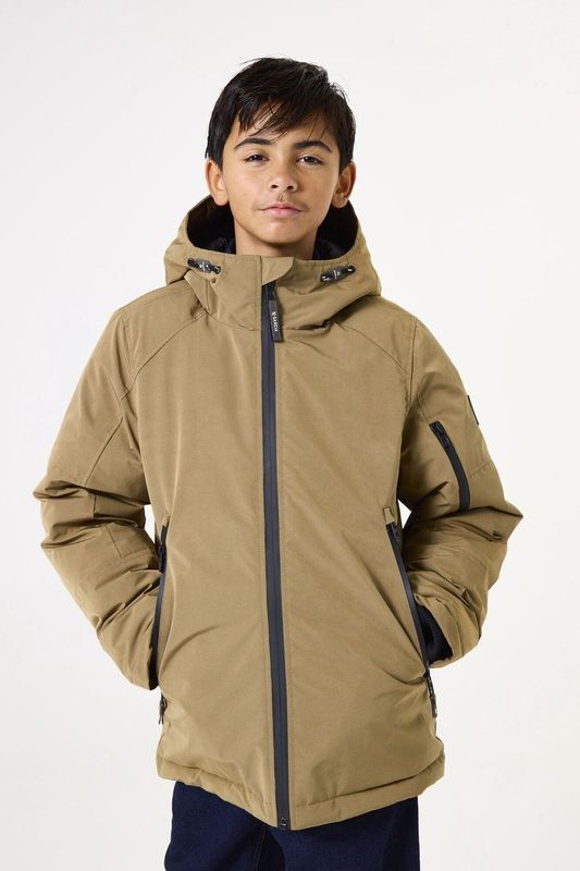 GARCIA - Jongen Jas - Groen - Gewatteerd - Waterafstotend