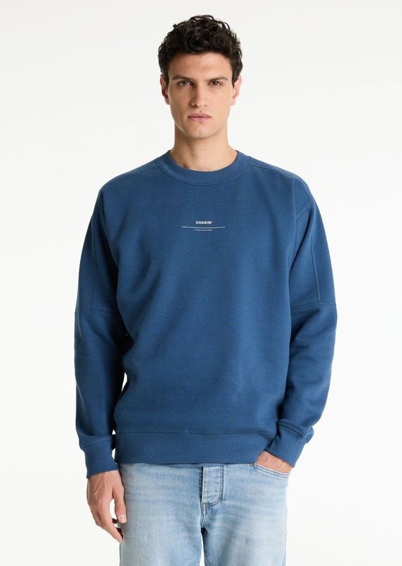 Chasin' - Regent Round - Sweater - Blauw - Loose Fit