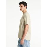 Chasin' - Shutter - T-shirt - Beige - Loose Fit - Ronde Hals