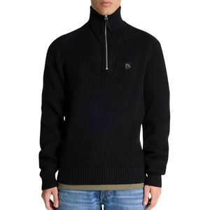 CHASIN' - Oliver Half Zip - Trui - Zwart - Schipperstruien
