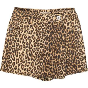 GARCIA - Skort - Bruin - Katoenen Twill - Luipaard Print