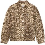 GARCIA - Meisjes Jack - Bruin - Katoenen Twill - Luipaard Print