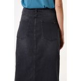 GARCIA - Midi Rok - Zwart - 79% Katoen, 20% Gerecycled Katoen, 1% Elastaan