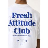 GARCIA - T-shirt - Wit - 50% Katoen 50% Gerecycled Katoen