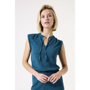 Garcia - Top G50223-5079 - T-Shirt - Blauwgroen - Zacht Materiaal