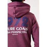 GARCIA - Text Print Hoodie - Rood - Katoen/Gerecycled Polyester