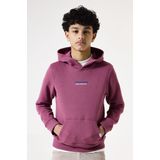 GARCIA - Text Print Hoodie - Rood - Katoen/Gerecycled Polyester