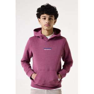 GARCIA - Text Print Hoodie - Rood - Katoen/Gerecycled Polyester