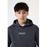 GARCIA - Text Print Sweater - Zwart - Katoen en Gerecycled Polyester